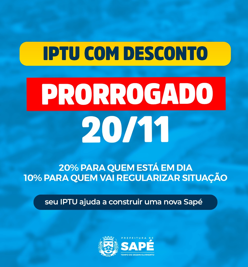 IPTU 2022 pode ser pago com 20% de desconto até novembro