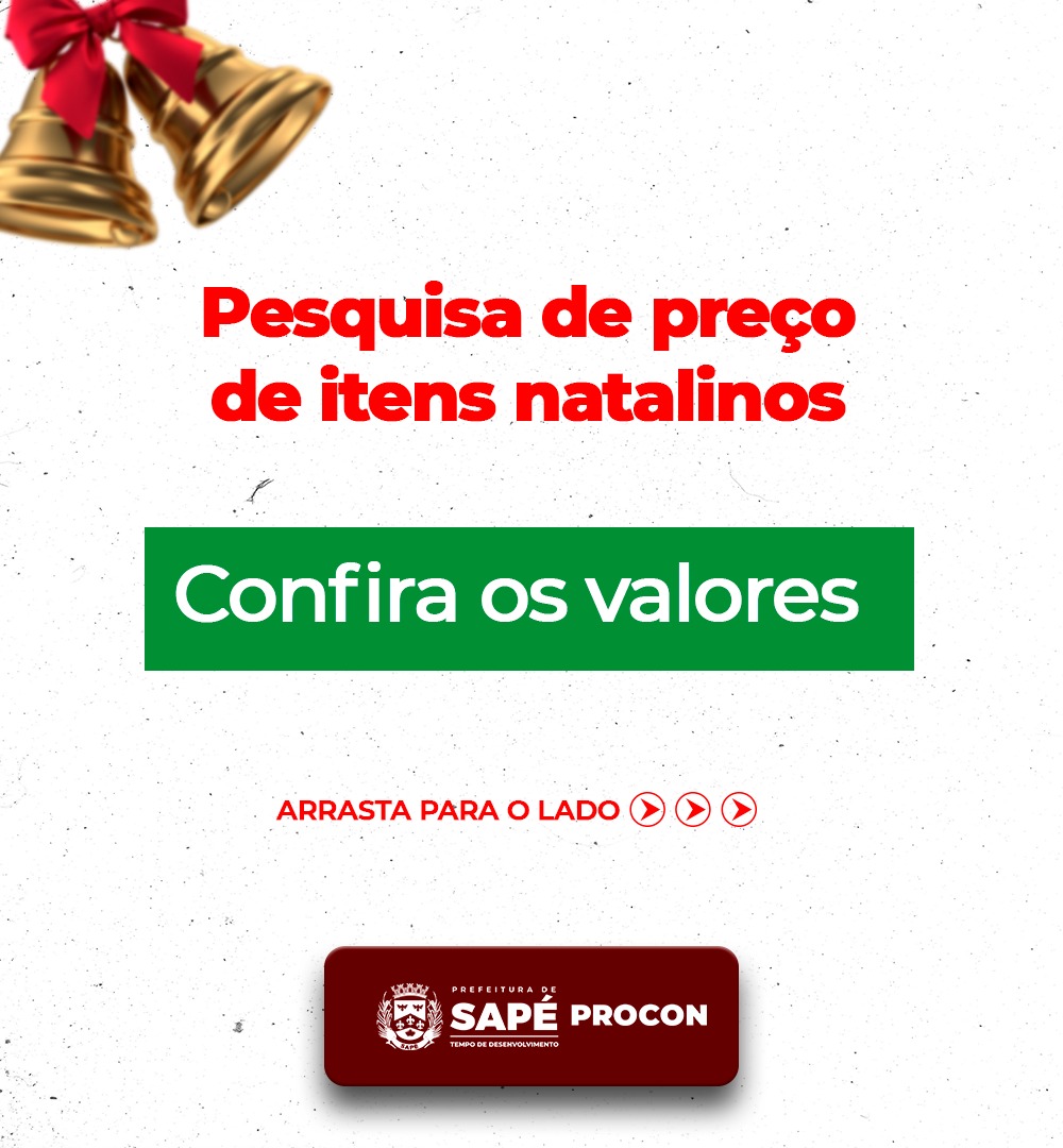 Procon de Sapé realiza pesquisa de preço de itens natalinos; confira valores