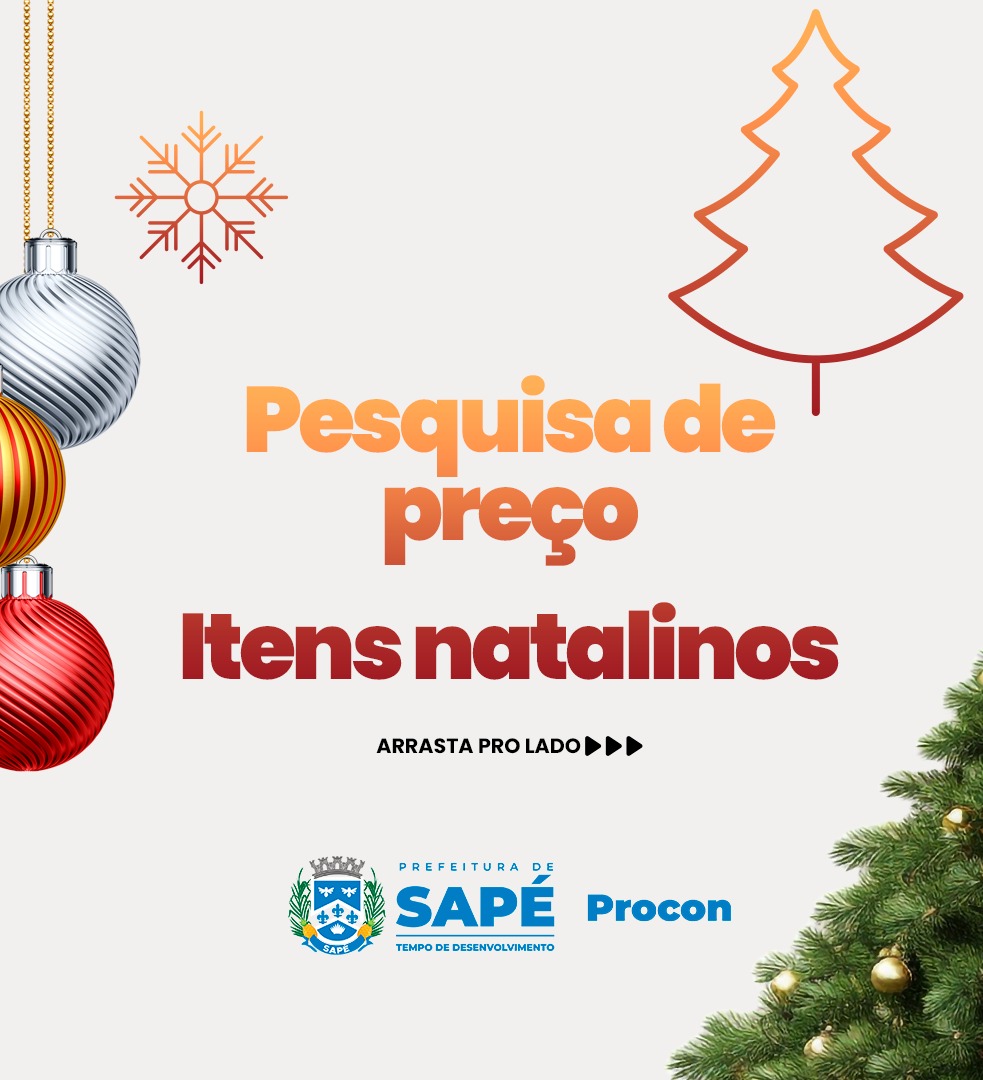 Procon realiza pesquisa de preço de itens natalinos no Centro de Sapé